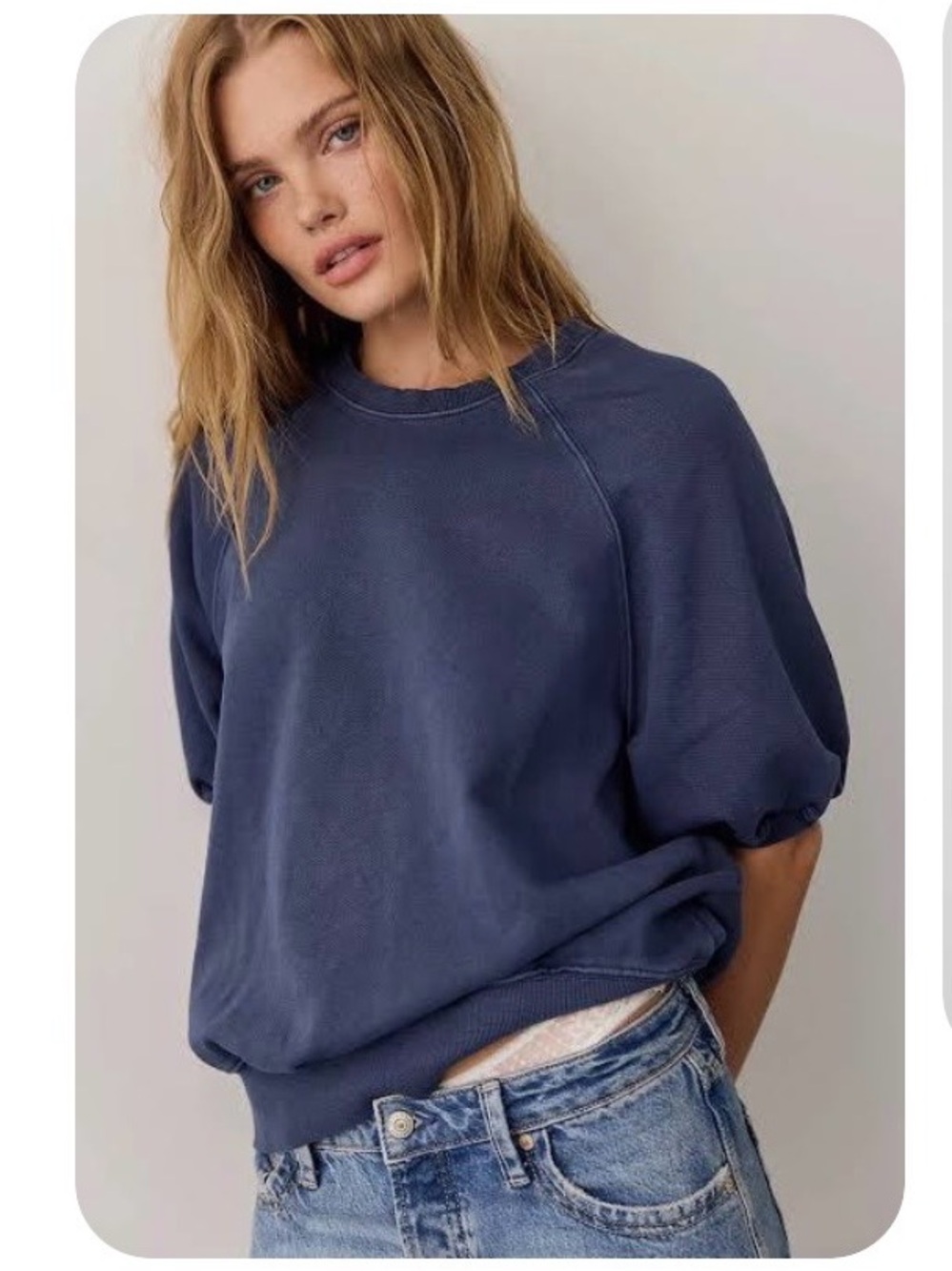Free People Better On Sweatshirt in Naval Academy Size XS. NWT